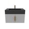 Castello Usa Nile 30-inch Gray Vanity Set with Black Top and Gold Handles CB-MC-30G-GLD-2053-BL - alternate 2
